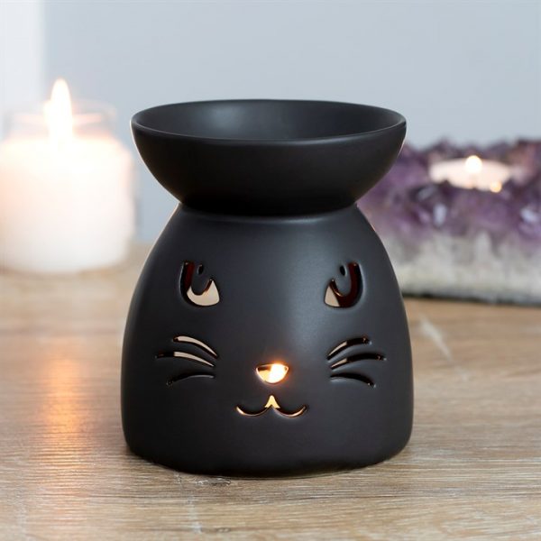 Brûleur Découpé en Forme de Chat Noir