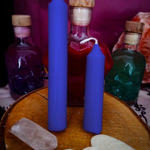 Bougie Chandelle « Lueurs Sacrées » – Bleue
