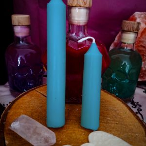Bougie Chandelle « Lueurs Sacrées » – Bleu clair