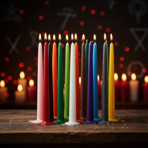 Pack Complet Bougies Chandelles « Lueurs Sacrées » – 13 Couleurs