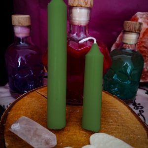 Bougie Chandelle « Lueurs Sacrées » – Verte