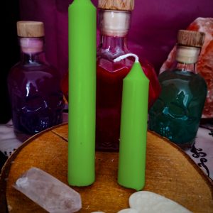 Bougie Chandelle « Lueurs Sacrées » – Vert Clair